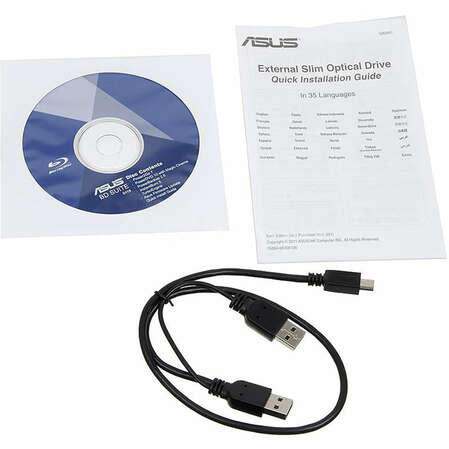 Внешний привод BluRay ASUS SBC-06D2X-U/BLK/G/AS BluRay Combo USB 2.0 чёрный