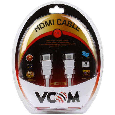 Кабель HDMI-HDMI v1.4 5.0м Vcom (VHD6000D-5MW) Блистер белый