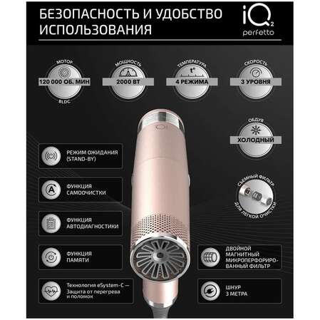 Фен GA.MA IQ2 Perfetto PH6075 PK