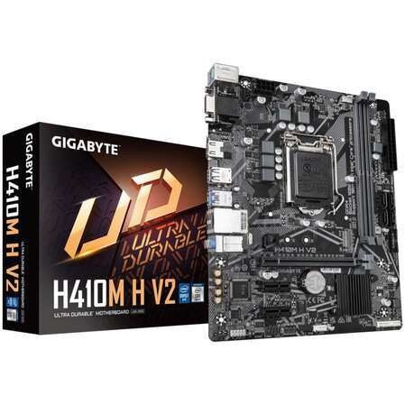 Материнская плата Gigabyte H410M H V2 2.1 Q470 Socket-1200 2xDDR4, 4xSATA3, 1xM.2, 1xPCI-E16x, 2xUSB3.2, D-Sub, HDMI, Glan, mATX
