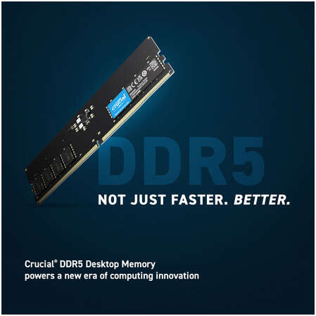 Модуль памяти DIMM 16Gb DDR5 PC38400 4800MHz Crucial (CT16G48C40U5)