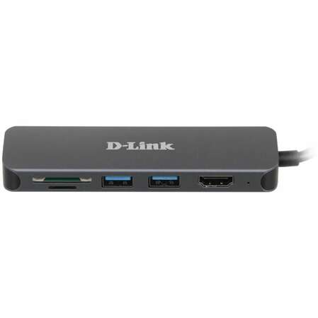 Док-станция D-Link DUB-2327/A1A USB-C 2xUSB3.0 1xUSB-C/PD3.0 1xHDMI 1xMicroSD/SD