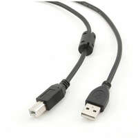 Кабель USB 2.0 Pro Filum FL-CPro-U2-AM-BM-F1-1M, 1 м., ферритовое кольцо, черный, разъемы: USB A male-USB B male