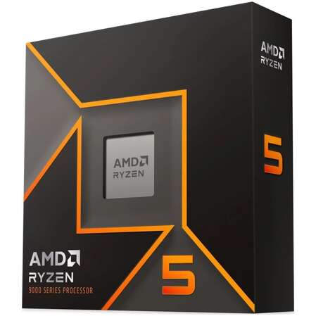 Процессор AMD Ryzen 5 9600X, 3.9ГГц, (Turbo 5.4ГГц), 6-ядерный, L3 16МБ, Сокет AM5, Radeon 760M, BOX W/O Cooler