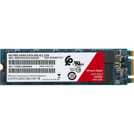 Внутренний SSD-накопитель 500Gb Western Digital Red (WDS500G1R0B) M.2 2280 SATA3  