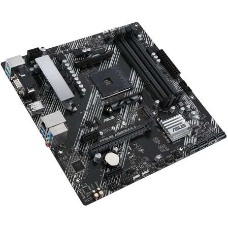 Материнская плата ASUS Prime A520M-A II A520 Socket AM4 4xDDR4, 4xSATA3, RAID, 1xM.2, 1xPCI-E16x, 4xUSB3.2, D-Sub, DVI-D, HDMI, Glan, mATX