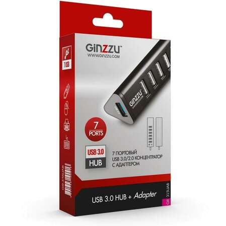 7-port USB Hub GiNZZU GR-315UAB (1 x USB3.0 + 6 x USB2.0)