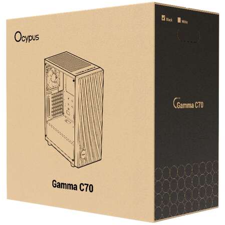 Корпус ATX Miditower Ocypus Gamma C70 BK ARGB Black