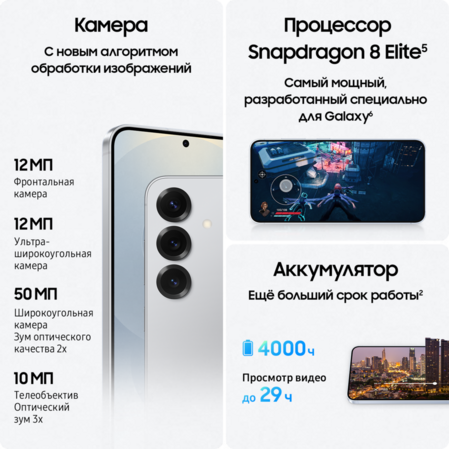 Смартфон Samsung Galaxy S25 SM-S931B 12/128Gb Gray (EAC)