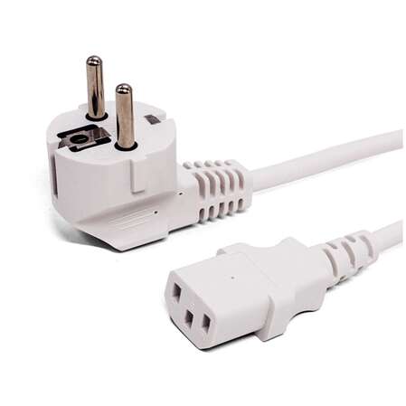 Кабель питания Filum FL-PC10-EU-C13-1.8M-W CEE 7/7- С13, 3х0.75мм², 220В, 10A, белый, 1.8м