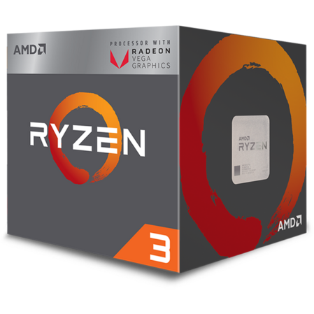 Процессор AMD Ryzen 3 2200G, 3.5ГГц, (Turbo 3.7ГГц), 4-ядерный, L3 4МБ, Сокет AM4, BOX