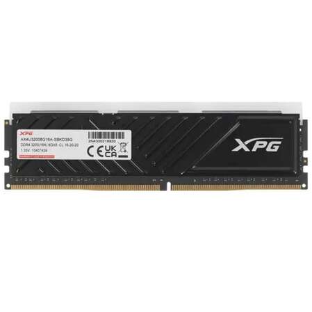 Модуль памяти DIMM 8Gb DDR4 PC25600 3200MHz ADATA XPG Gammix D35G RGB Black (AX4U32008G16A-SBKD35G)