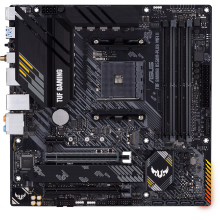 Материнская плата ASUS TUF Gaming B550M-Plus WiFi II B550 Socket AM4 4xDDR4, 4xSATA3, RAID, 2xM.2, 2xPCI-E16x, 5xUSB3.2, 1xUSB3.2 Type C, DP, HDMI, Wi-Fi, 2.5Glan, mATX