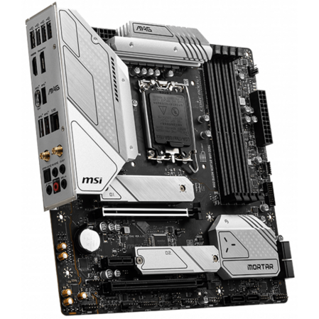 Материнская плата MSI MAG B660M Mortar WiFi DDR4 B660 Socket-1700 4xDDR4, 6xSATA3, RAID, 2xM.2, 2xPCI-E16x, 3xUSB3.2, 1xUSB3.2 Type C, DP, HDMI, WiFi, 2.5Glan, mATX