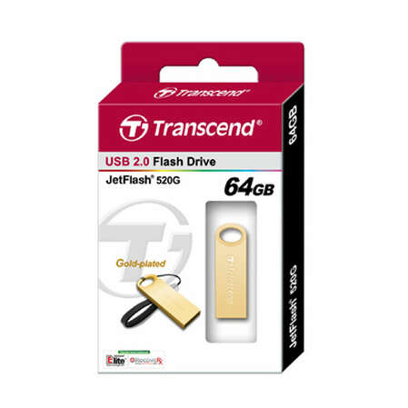 USB Flash накопитель 32GB Transcend JetFlash 520G (TS32GJF520G) USB 2.0 Золотистый