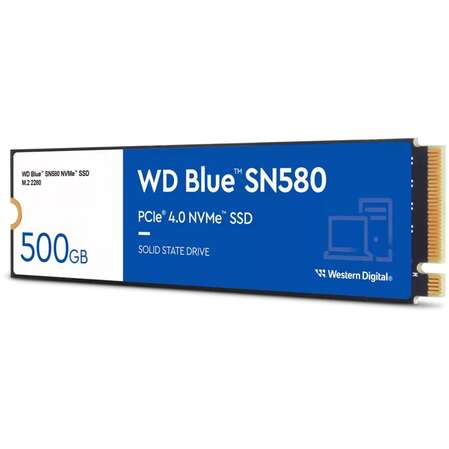 Внутренний SSD-накопитель 500Gb Western Digital Blue SN580 (WDS500G3B0E) M.2 PCIe NVMe 4.0 x4