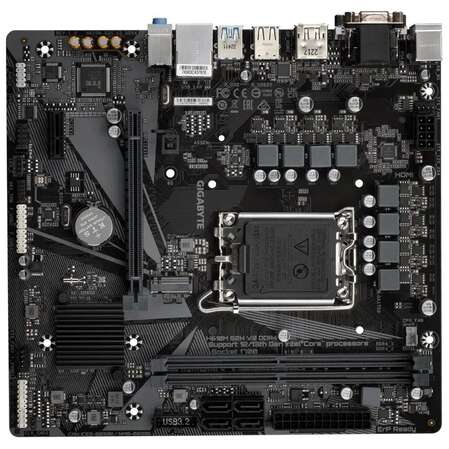 Материнская плата Gigabyte H610M S2H V2 DDR4 H610 Socket-1700 2xDDR4, 4xSATA3, 1xM.2, 1xPCI-E16x, 2xUSB3.2, D-Sub, DVI-D, DP, HDMI, Glan, mATX