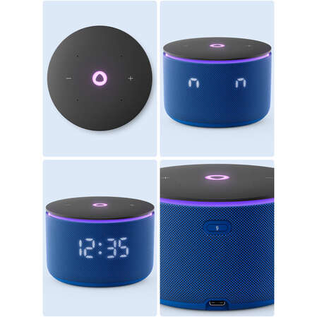 Умная колонка Яндекс Станция Мини 3 Про с голосовым помощником Алиса Zigbee Blue