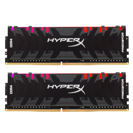 Модуль памяти DIMM 16Gb 2х8Gb DDR4 PC23466 2933MHz Kingston HyperX Predator RGB Series (HX429C15PB3AK2/16)