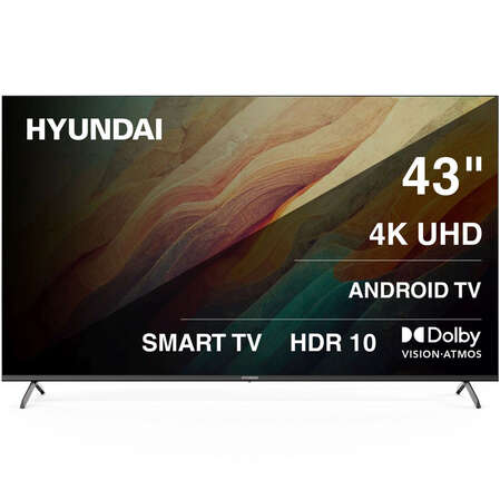 Телевизор 43" Hyundai H-LED43BU7009 (4K UHD 3840x2160, Smart TV) черный