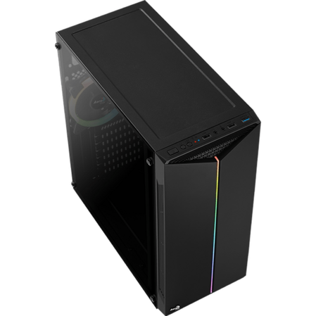 Корпус ATX Miditower AeroCool Split Tempered Glass Black