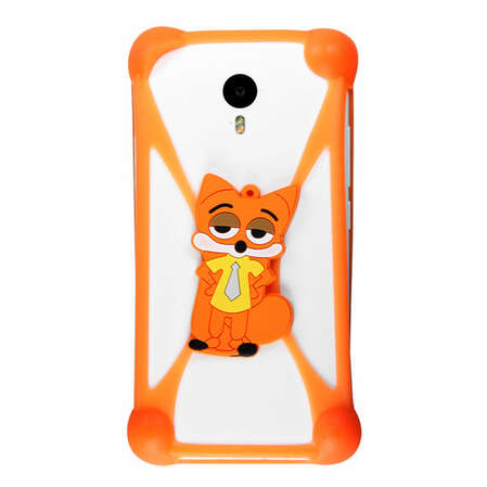 Чехол для мобильного телефона Partner бампер размер 3.5-5.5", лиса, оранжевый