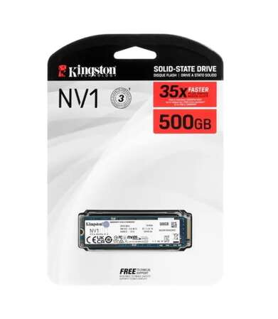 Внутренний SSD-накопитель 500Gb Kingston NV1 SNVS/500G M.2 2280 PCIe NVMe 3.0 x4
