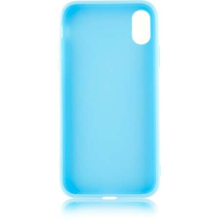 Чехол для Apple iPhone Xs Brosco Colourful, накладка, голубой