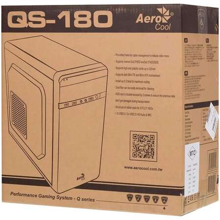 Корпус MicroATX Minitower Formula QS-180 Black