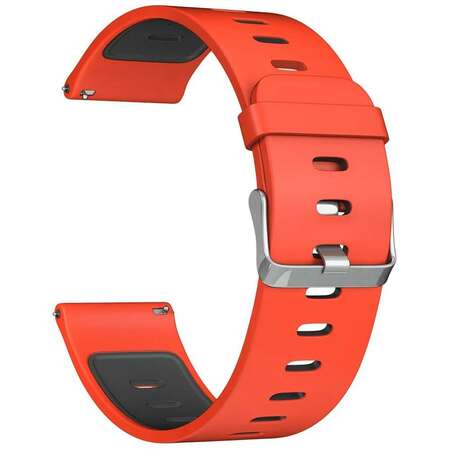 Ремень для умных часов Силиконовый ремешок для умных часов Lyambda Adhara 22 mm Red/Black