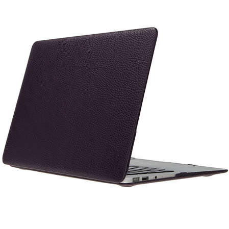 Чехол жесткий для MacBook Air 11" Heddy, кожаный, баклажановый