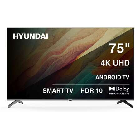 Телевизор 75" Hyundai H-LED75BU7009 (4K UHD 3840x2160, Smart TV) черный