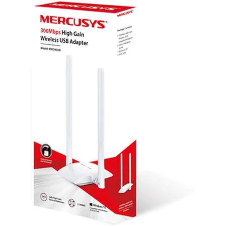 Сетевая карта Mercusys MW300UH, 802.11n, 300Мбит/с, 2,4ГГц, USB2.0