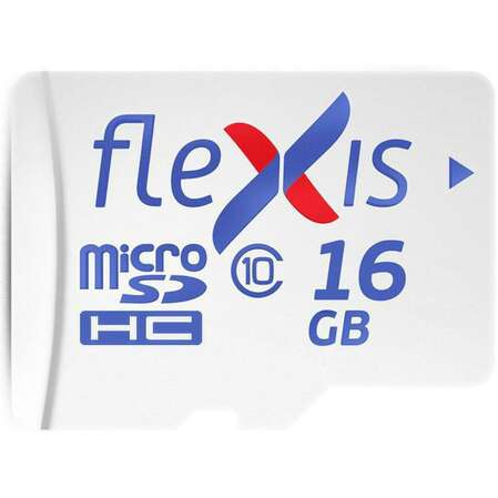 Карта памяти Micro SecureDigital 16Gb Flexis SDXC class 10 (FMSD016GU1A) + SD adapter