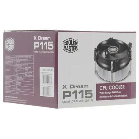 Охлаждение CPU Cooler for CPU Cooler Master X Dream P115 RR-X115-40PK-R1 s1156/1155/1150 низкопрофильный