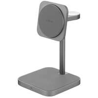 Беспроводная зарядная панель 3 в 1 Для IPhone, Apple Watch, Airpods uBear Evoke Qi2 25W Grey