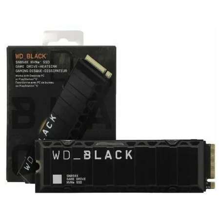 Внутренний SSD-накопитель 4000Gb Western Digital Black SN850X with Heat Spreader (WDS400T2XHE) M.2 2280 PCIe NVMe 4.0 x4