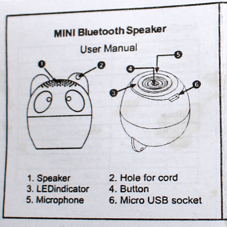 Портативная bluetooth-колонка Iconik "Мишка" SPB-BM6-BEAR