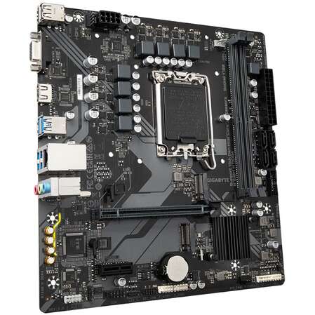 Материнская плата Gigabyte B760M H DDR4 B760 Socket-1700 2xDDR4, 4xSATA3, RAID, 2xM.2, 1xPCI-E16x, 4xUSB3.2, D-Sub, HDMI, Glan, mATX