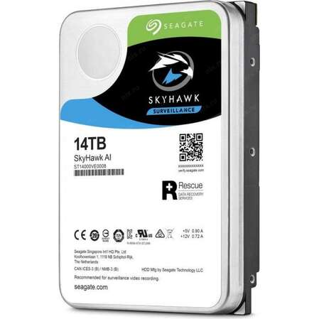 Внутренний жесткий диск 3,5" 14Tb Seagate (ST14000VE0008) 256Mb 7200rpm SATA3 SkyHawk