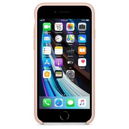 Чехол для Apple iPhone SE (2020) Silicone Case Pink Sand