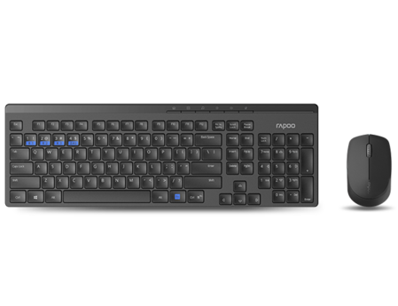 Клавиатура+мышь Rapoo 8100M Black беспроводная