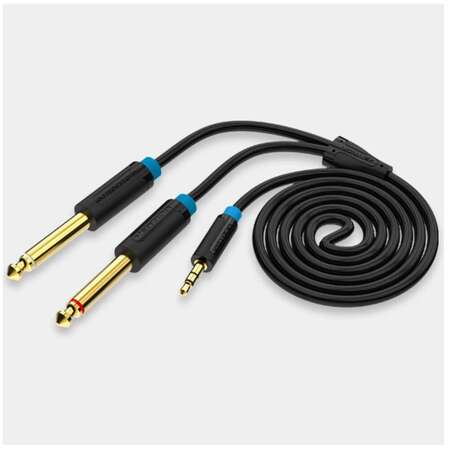 Кабель Jack3.5 (M)- Jack6.5 (M) 1m Vention (BACBF) черный
