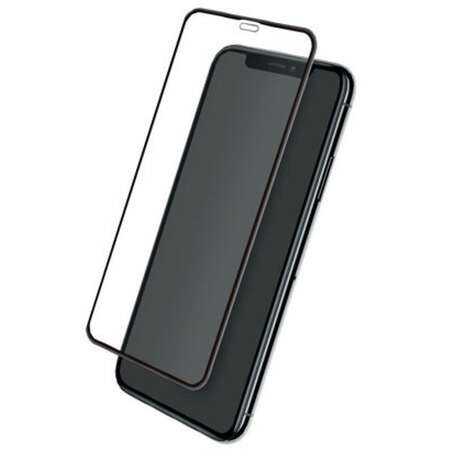 Защитное стекло для iPhone Xr Brosco 3D, изогнутое по форме дисплея, с черной рамкой