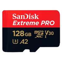 Карта памяти Micro SecureDigital 128Gb SanDisk Extreme Pro microSDHC class 10 UHS-1 U3 V30 A2 (SDSQXCD-128G-GN6MA) + адаптер