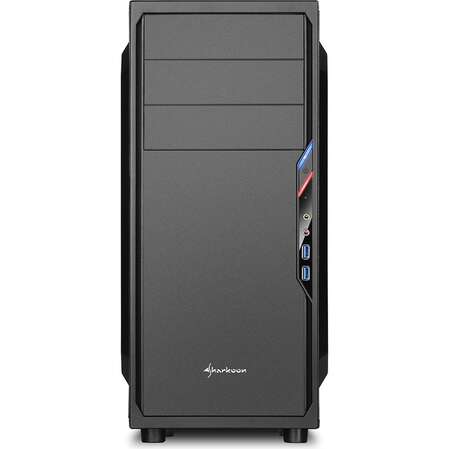 Корпус ATX Miditower Sharkoon VS4-W Blue Led Black