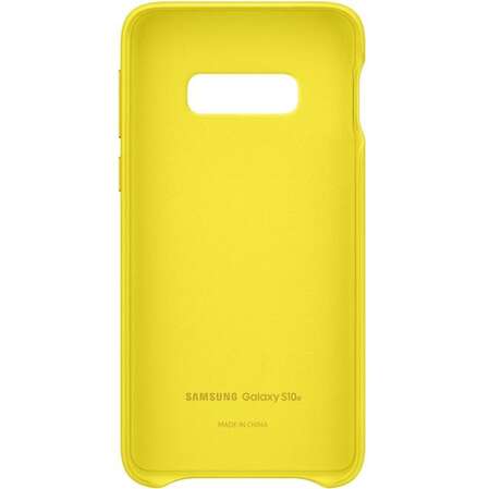 Чехол для Samsung Galaxy s10e SM-G970 Leather Cover жёлтый