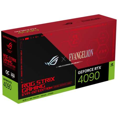 Видеокарта ASUS GeForce RTX 4090 24576Mb, Strix OC EVA-02 24G (ROG-Strix-RTX4090-O24G-EVA-02-Edition) 2xHDMI, 3xDP, Ret