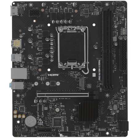 Материнская плата MSI Pro H610M-S DDR4 H610 Socket-1700 2xDDR4, 2xSATA3, 1xM.2, 1xPCI-E16x, 2xUSB3.2, HDMI, Glan, mATX