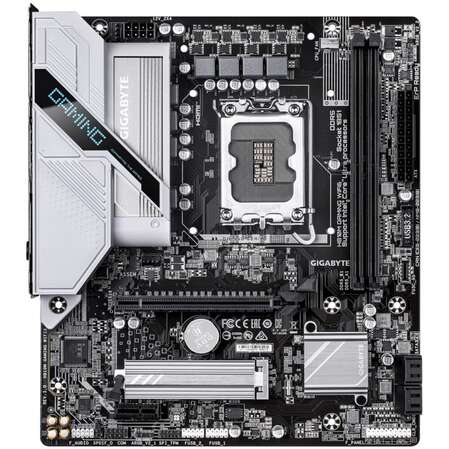 Материнская плата Gigabyte H810M Gaming WIFI6 H810 Soc-1851 2xDDR5, 4xSATA3, RAID, 1хM.2, 1xPCI-E16x, 2xUSB3.2, DP, HDMI, WiFI, Glan, mATX